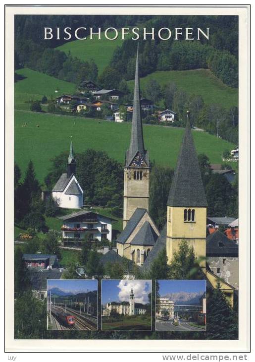 BISCHOFSHOFEN - Mehrfachansicht (Kirche, Kirchturm, Eisenbahn ) - Bischofshofen