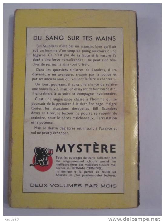 DU SANG SUR TES MAINS Par GERARD BUTLER  éditions PRESSES DE LA CITE - Presses De La Cité