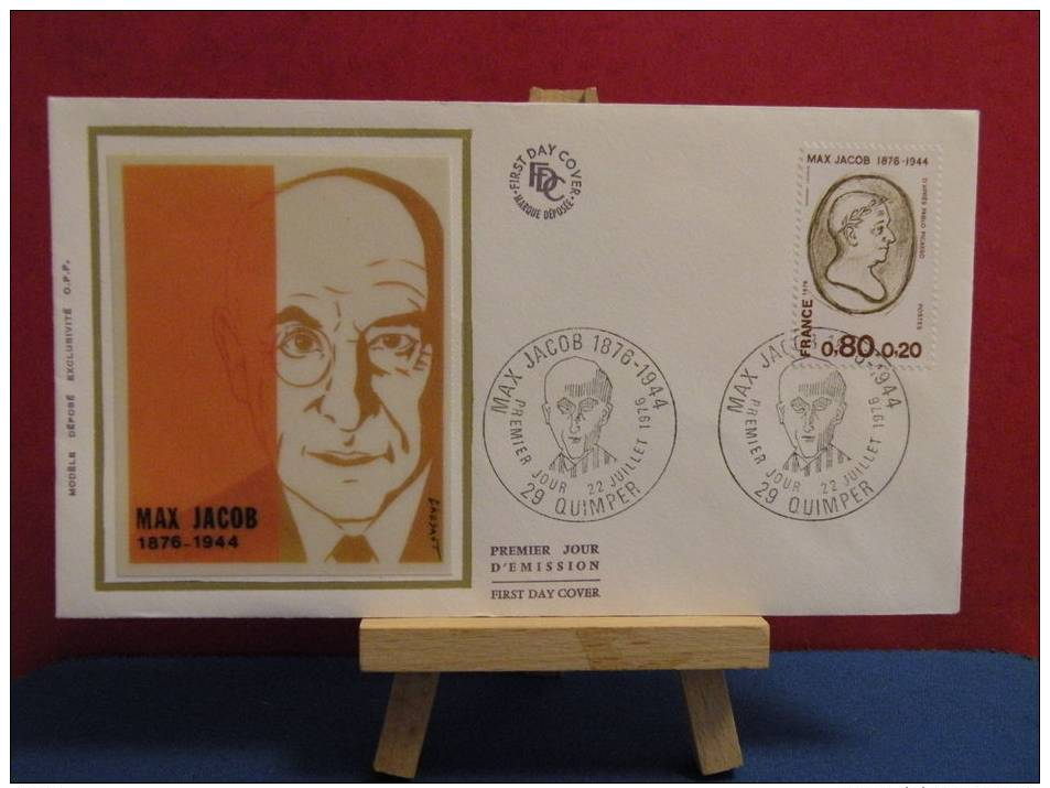 FDC - Max Jacob - 29 Quimper - 22.7.1976 Coté 1,80 € (2013 Y&T) - 1970-1979