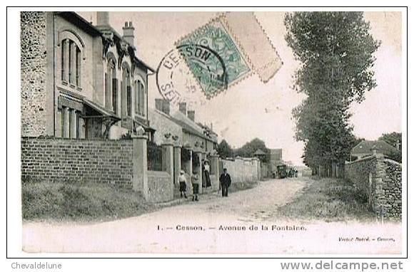 CPA - CESSON (SEINE ET MARNE) - AVENUE DE LA FONTAINE - A CIRCULE - 1905 - - Cesson