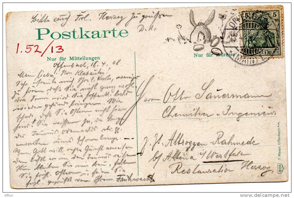 Offenbach A M 1910 Postcard - Offenbach