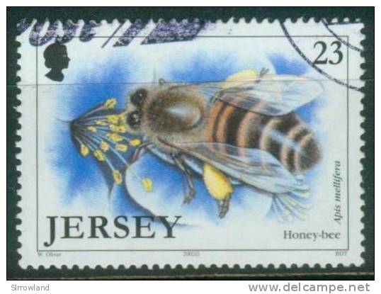 Jersey  2002  Insekten I - Honigbiene  (1 Gest. (used))  Mi: 1034 (0,90 EUR) - Jersey