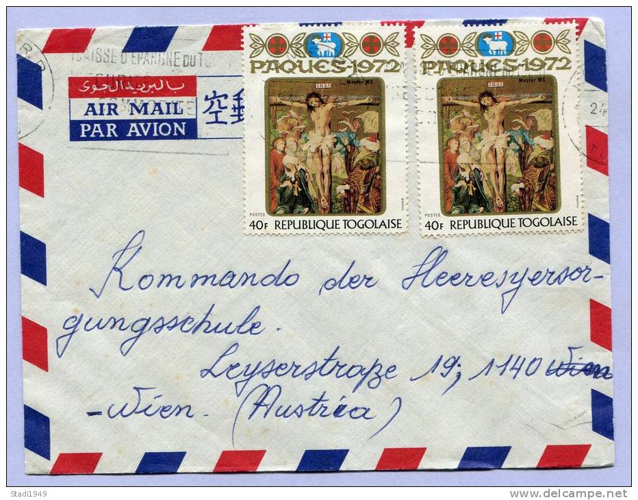 Air Mail Letter Togo To Vienna (582) - Togo (1960-...)