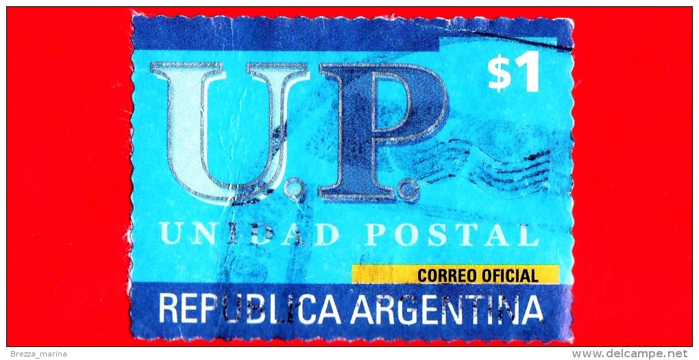 ARGENTINA - USATO - 2001 - U P - Unione Postale - $ 1 - Usati