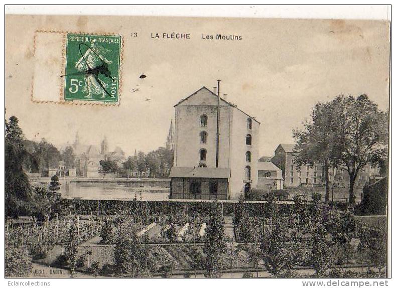 La Flèche  72    Moulins  (voir Scan) - La Fleche