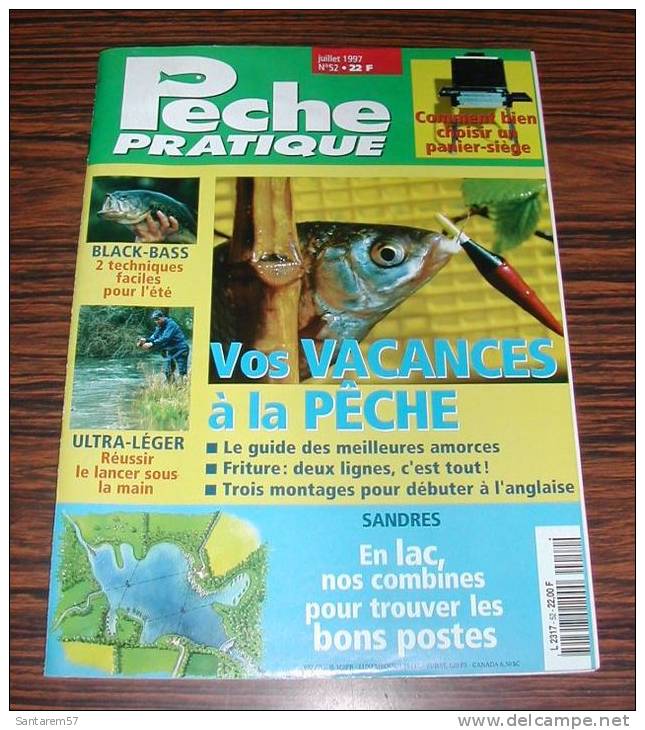 Revue Magasine MAGAZINE Pêche Pratique N° 52 - Juillet 1997 Vos Vacances à La Pêche - Chasse & Pêche
