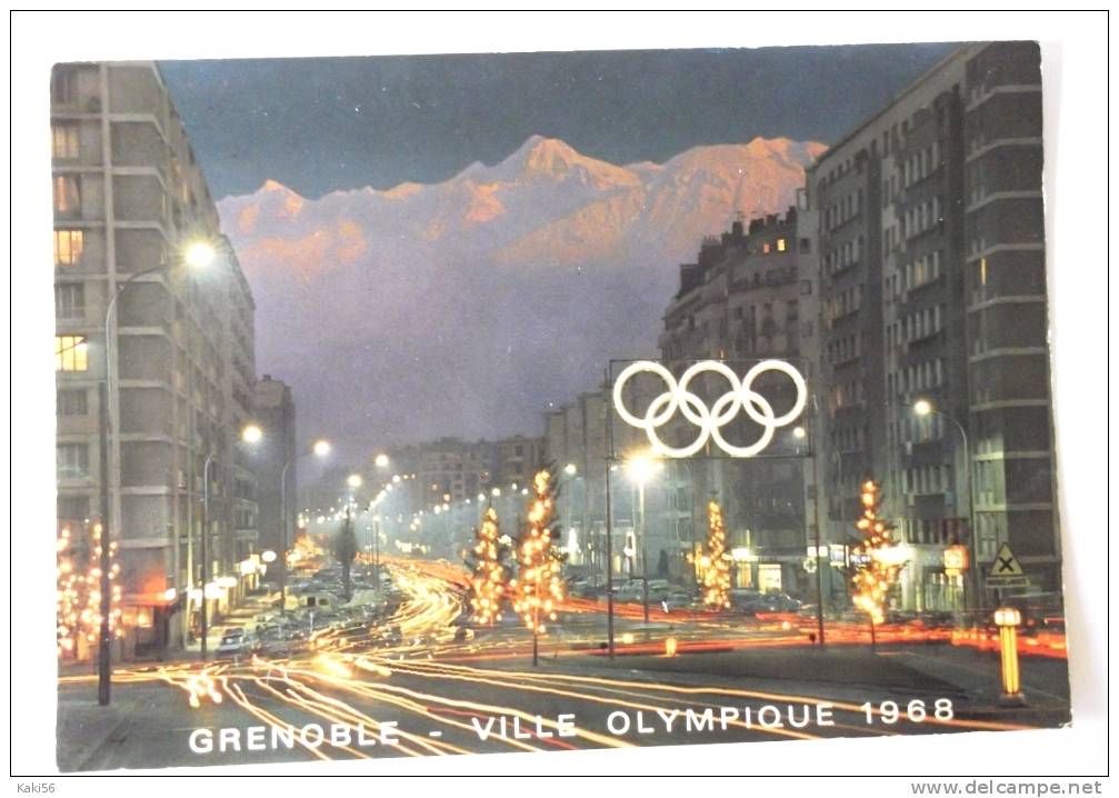 LES GRANDS BOULEVARDS ET BELLEDONNE AU CREPUSCULE JEUX OLYMPIQUES 1968 - Grenoble