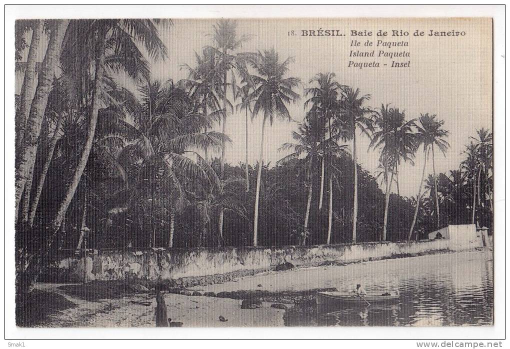 AMERICA BRAZIL RIO DE JANEIRO ISLAND PAQUETA Nr. 18 OLD POSTCARD - Rio De Janeiro