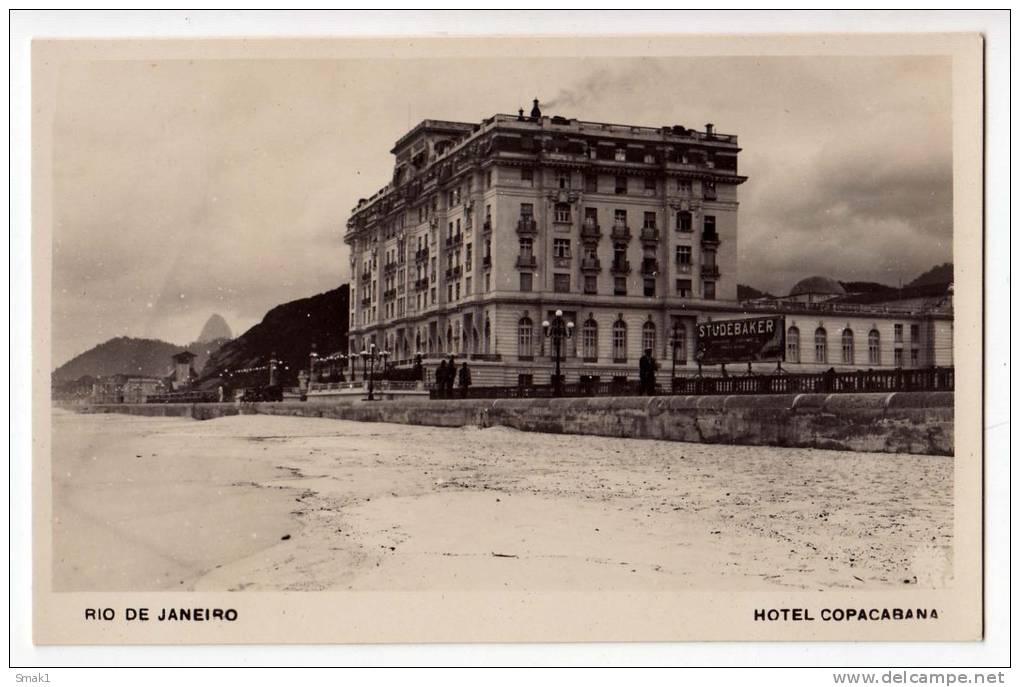 AMERICA BRAZIL RIO DE JANEIRO HOTEL COPACABANA OLD POSTCARD - Rio De Janeiro