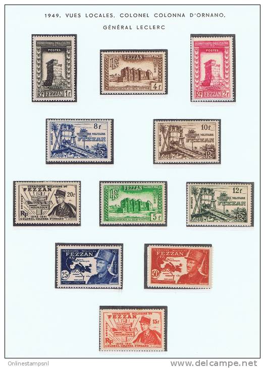 Fezzan  Yv Nr 43 - 53 MH/* - Unused Stamps