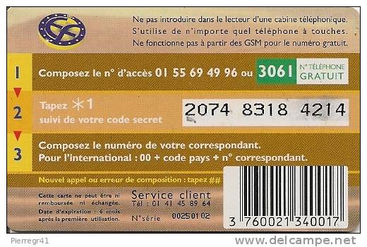 CARTE-PREPAYEE-50F-GEOCAL L--TB  E- - Autres & Non Classés