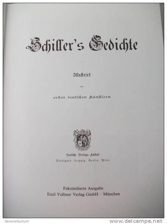 "Schiller´s Gedichte" Faksimilisierte Ausgabe - Filosofía