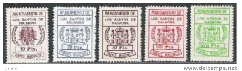 496-SPAIN REVENUE SET ,ESPAÑA FISCALES LOCALES NUEVOS**  TIMBRES MUNICIPALES. AYUNTAMIENTO SANTOS MAIMONA BADAJOZ,CON EL - Steuermarken