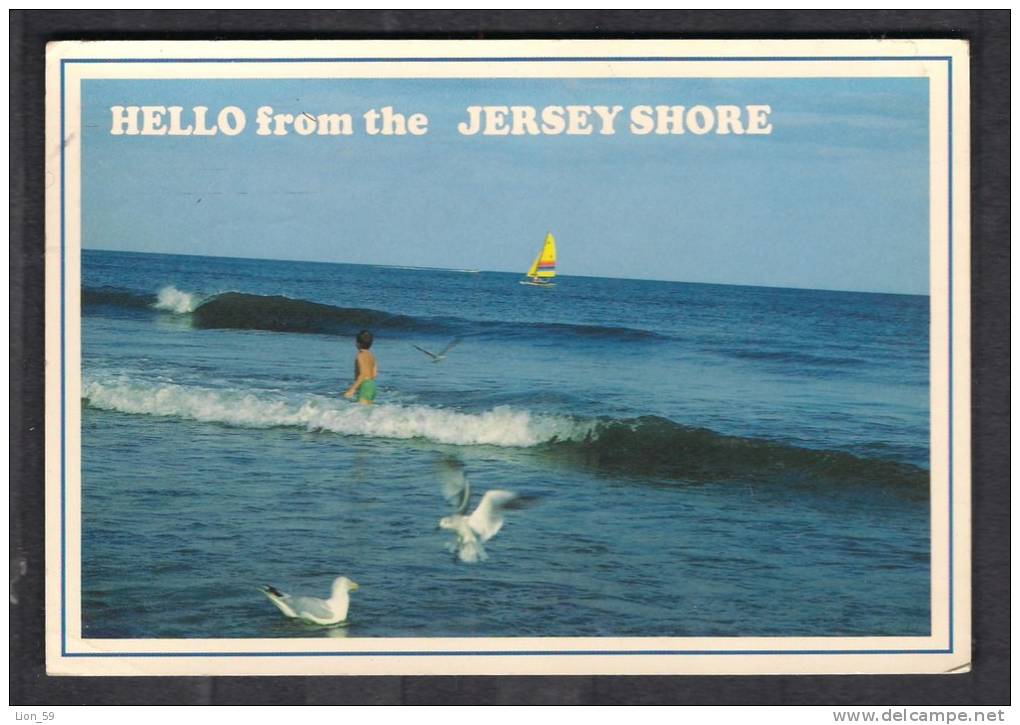130089 / HELLO FROM THE JERSEY SHORE + 1992 STAMP AVIATION PIONEER PIPER   United States Etats-Unis USA - Briefe U. Dokumente
