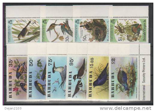 Great Britain Former Colonies Barbuda,Virgin Islands Birds 1976,1985 MNH ** - Andere & Zonder Classificatie