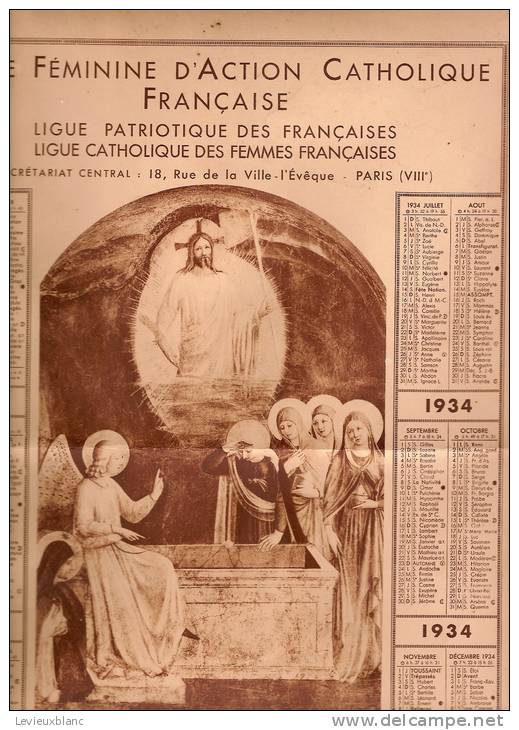 Ligue Féminine D'Action Catholique Française/ Paris/ 1934        CAL108 - Grossformat : 1921-40