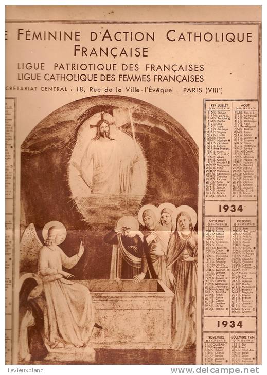 Ligue Féminine D'Action Catholique Française/ Paris/ 1934        CAL108 - Formato Grande : 1921-40