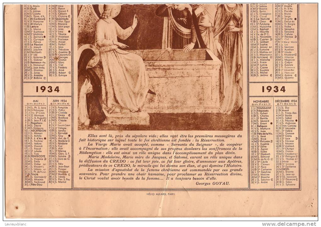 Ligue Féminine D'Action Catholique Française/ Paris/ 1934        CAL108 - Big : 1921-40