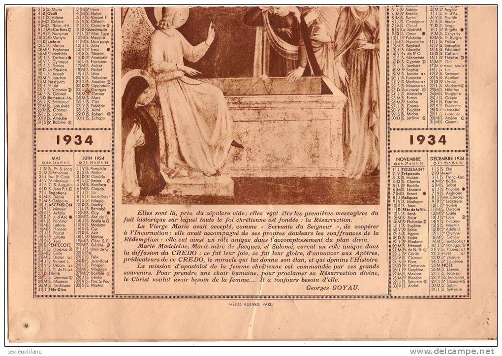 Ligue Féminine D'Action Catholique Française/ Paris/ 1934        CAL108 - Tamaño Grande : 1921-40