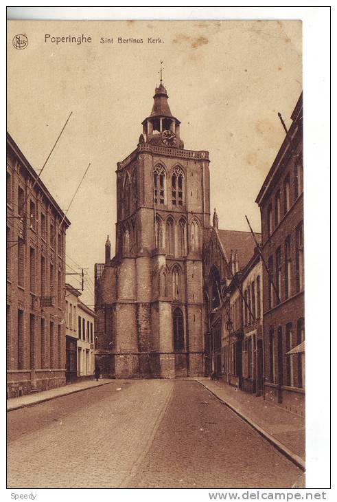 POPERINGHE  SINT BERTINUS KERK 1935 - Poperinge