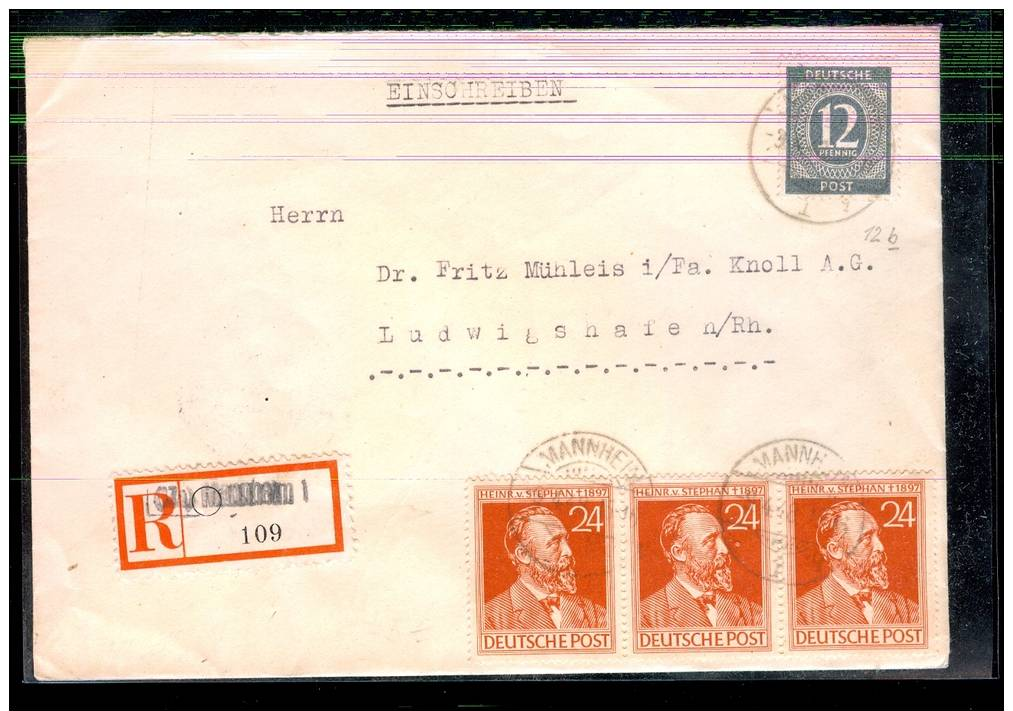 3.4.48 BESSERE MiF. R. Brief Mannheim/Ludwigshafen. MK - Sonstige & Ohne Zuordnung