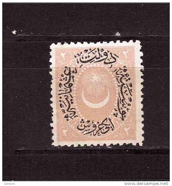 1876 TURKEY Halfmoon & Star  Unificato Cat.  N° 38 Mint No Gum - Unused Stamps