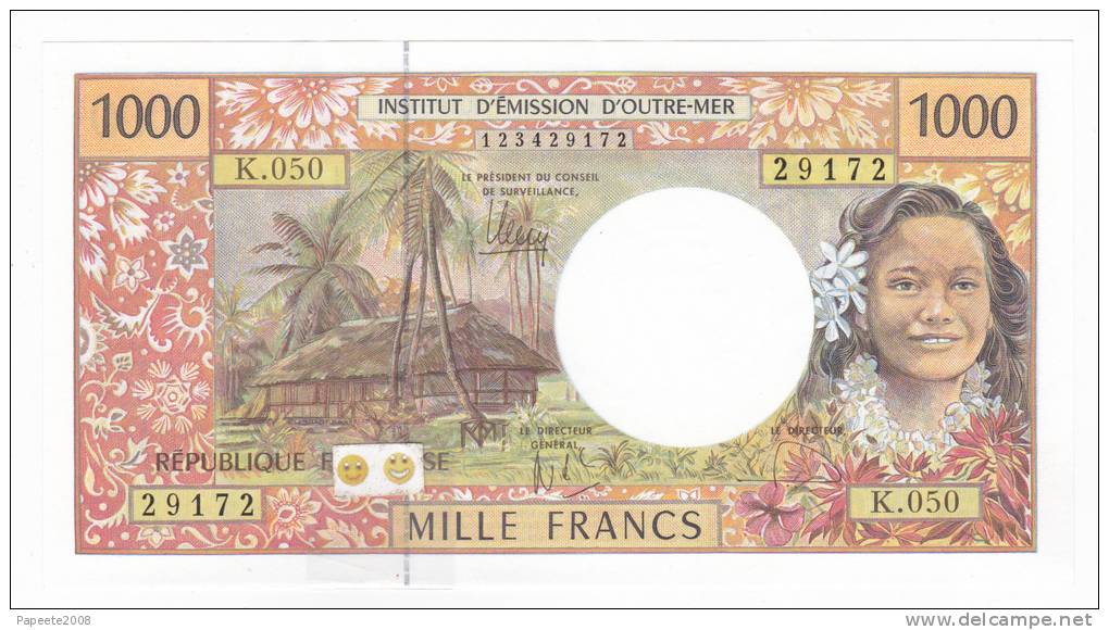 Polynésie Française / Tahiti - 1000 FCFP / K.050 / 2012 / Signatures: De Seze-Noyer-Besse - Neuf / Jamais Circulé - Französisch-Pazifik Gebiete (1992-...)