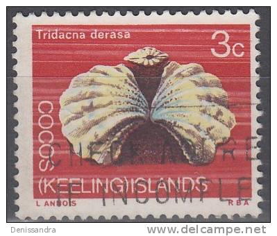 Cocos (Keeling) Islands 1969 Michel 10 O Cote (2005) 0.20 € Coquillage - Cocos (Keeling) Islands