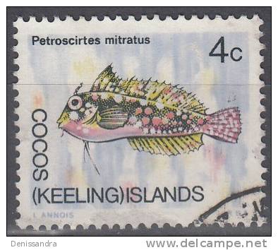 Cocos (Keeling) Islands 1969 Michel 11 O Cote (2005) 0.20 € Poisson Cachet Rond - Kokosinseln (Keeling Islands)