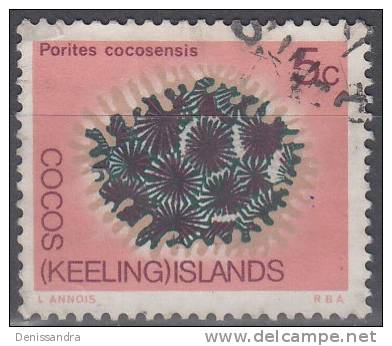 Cocos (Keeling) Islands 1969 Michel 12 O Cote (2005) 0.30 € Corail Cachet Rond - Kokosinseln (Keeling Islands)