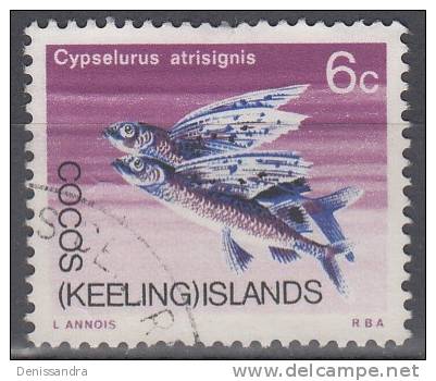Cocos (Keeling) Islands 1969 Michel 13 O Cote (2005) 0.50 € Poisson Volant Cachet Rond - Cocos (Keeling) Islands
