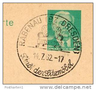 SITZMÖBEL Rabenau 1962 Auf DDR P68 Postkarte  ZUDRUCK BÖTTNER - Fabriken Und Industrien