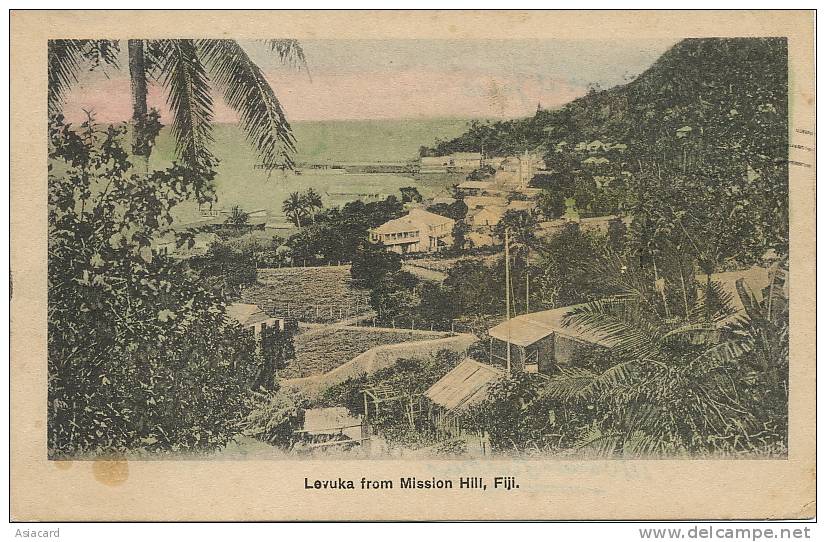 Fiji   Levuka From Mission Hill Hand Colored  Edit Arthur Mills - Fidschi