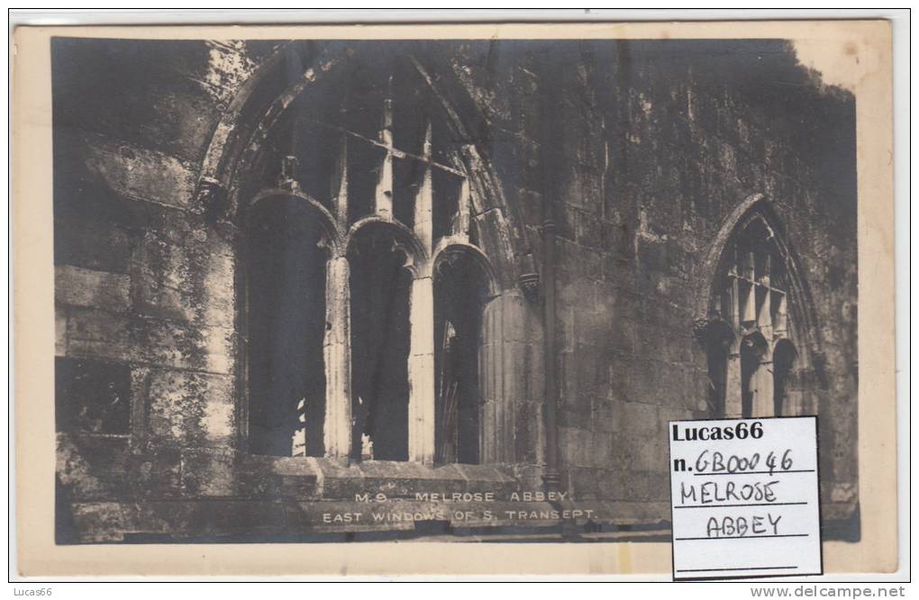 MELROSE C1934 - MELROSE ABBEY / EAST WINDOW  - GB00046 - Roxburghshire