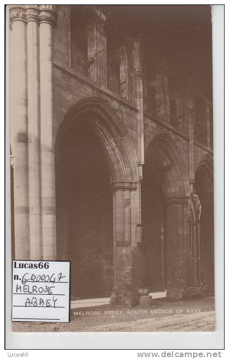 MELROSE C1930 - MELROSE ABBEY / SOUTH ARCADE OF NAVE - GB00047 - Roxburghshire