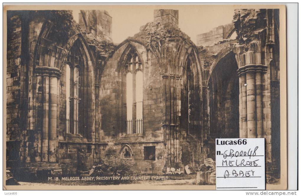 MELROSE C1930 - MELROSE ABBEY / PRESBITERY AND TRANSEPT CHAPEL- GB00048 - Roxburghshire