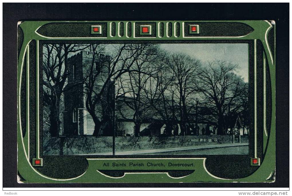 RB 908 - 1911 Postcard With Harrison 1d Perf 15x14 (cat &pound;15) - All Saints Parish Church - Dovercourt Essex - Covers & Documents