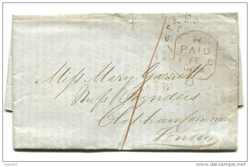 Letter From  Manchester  To London 3.2.1844 With Content - ...-1840 Vorläufer