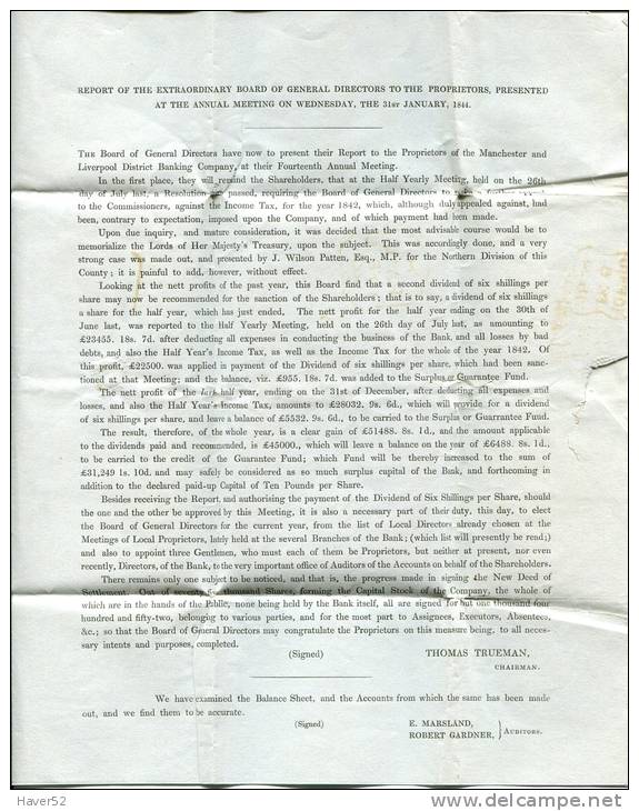 Letter From  Manchester  To London 3.2.1844 With Content - ...-1840 Préphilatélie