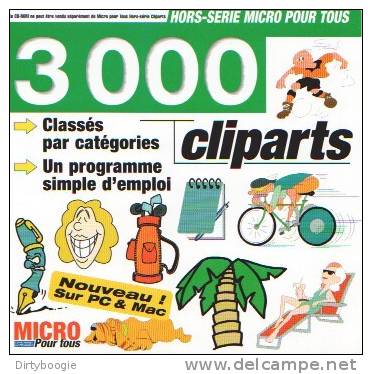 3000 CLIPARTS - CD-ROM - PC - MAC - CD