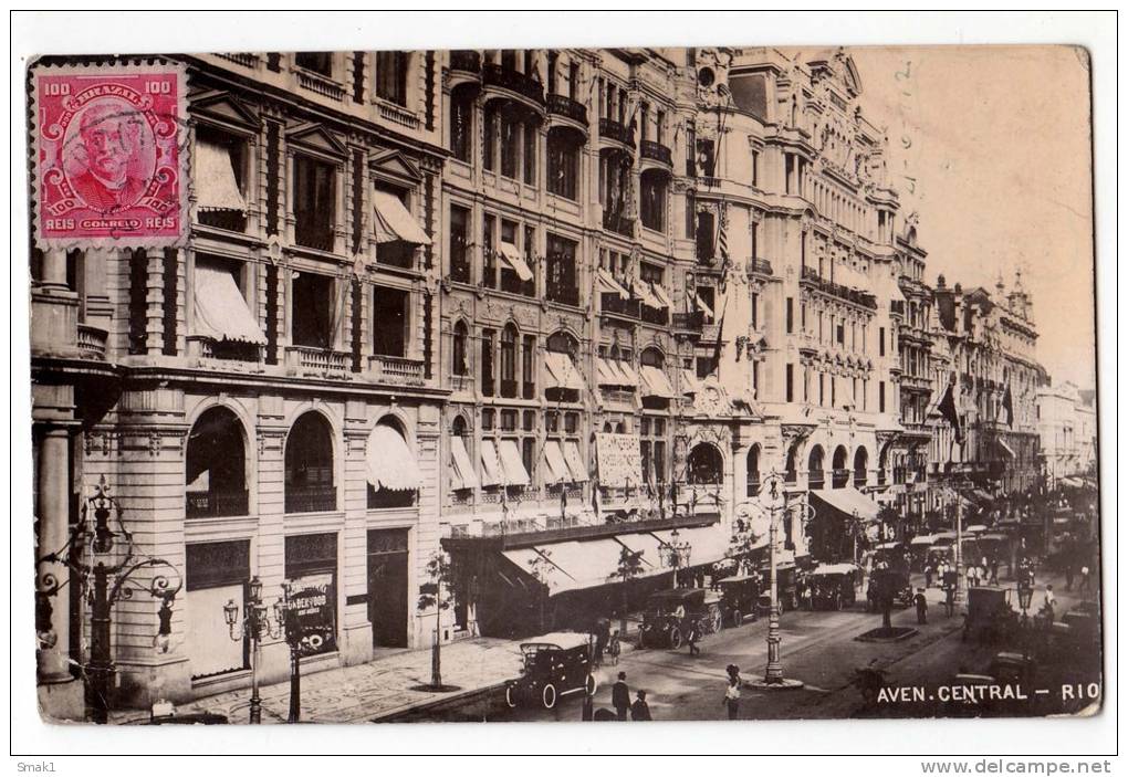 AMERICA BRAZIL RIO DE JANEIRO THE CENTRAL AVENUE OLD POSTCARD - Rio De Janeiro