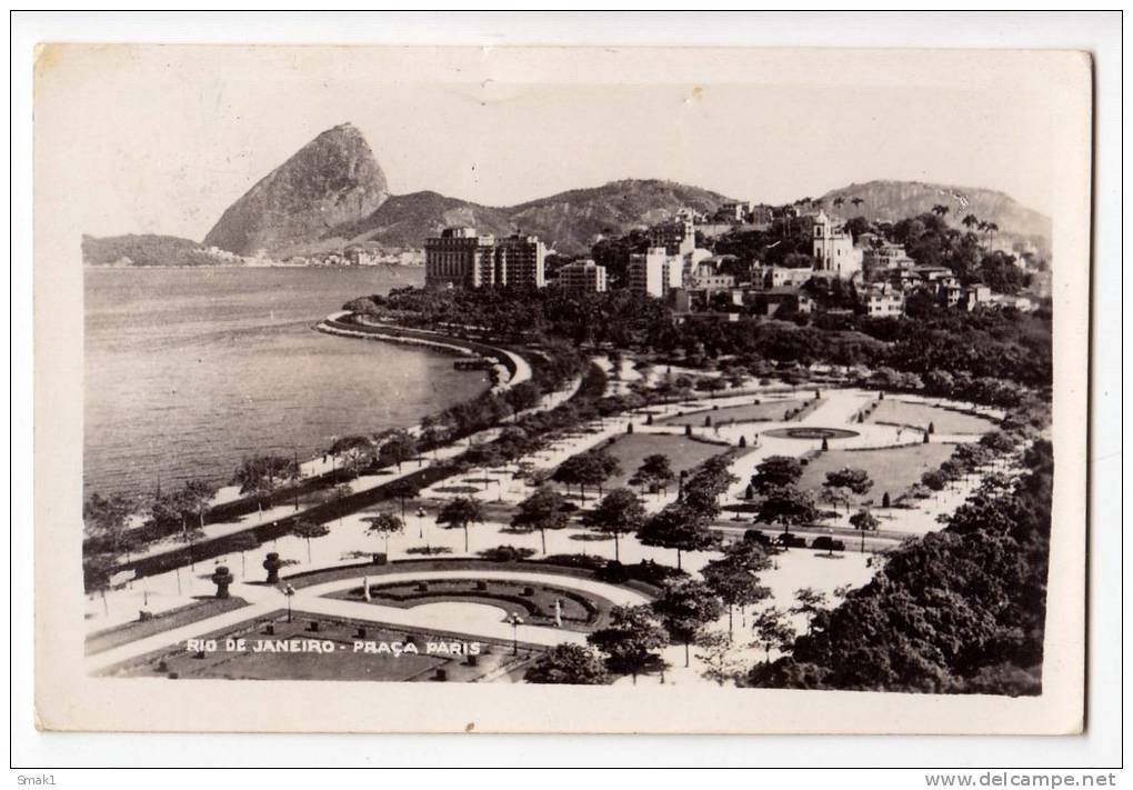 AMERICA BRAZIL RIO DE JANEIRO THE PARIS SQUARE OLD POSTCARD 1952. - Rio De Janeiro