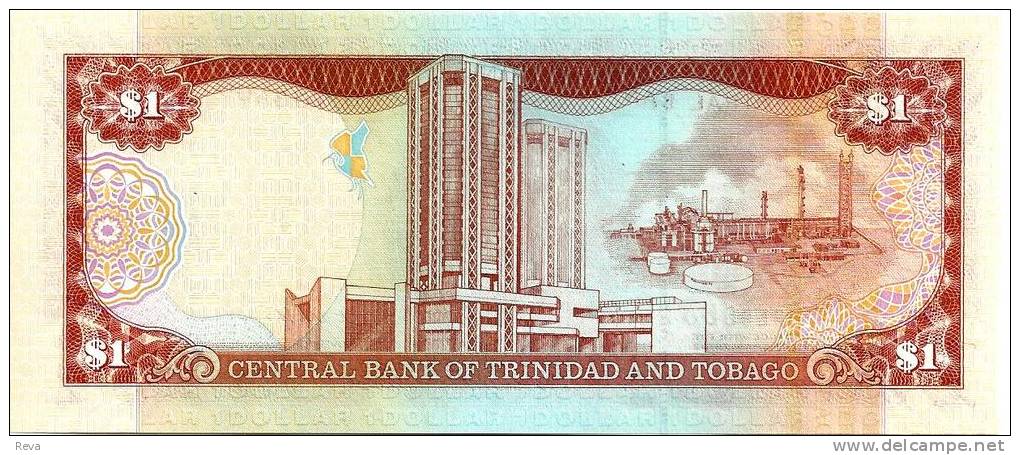 TRINIDAD AND TOBAGO $1 RED BIRD FRONT & BUILDING BACK SIGN.8 DATED 2006 UNC P.41a READ DESCRIPTION CAREFULLY !!! - Trinidad & Tobago