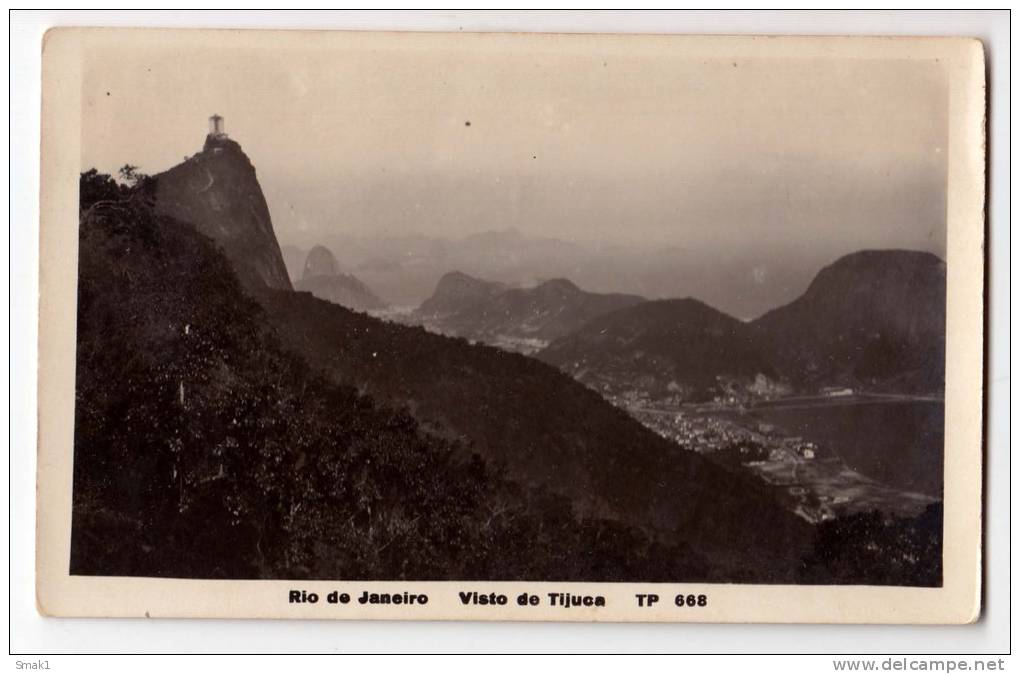 AMERICA BRAZIL RIO DE JANEIRO VIEW AT TIJUCA Nr. 668 OLD POSTCARD - Rio De Janeiro
