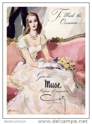 @@@ MAGNET - Muse By Coty, Vintage Perfume Advert - Publicitaires