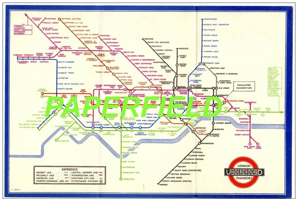 Railway Map - LONDON Underground Transport  - N°2 1936 - Otros & Sin Clasificación