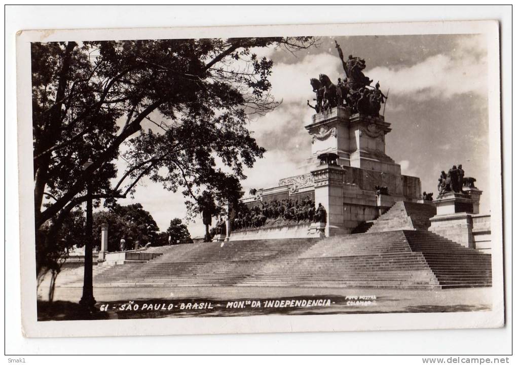 AMERICA BRAZIL SAO PAOLO MONUMENT OF INDEPENDENCE Nr. 61 OLD POSTCARD - São Paulo