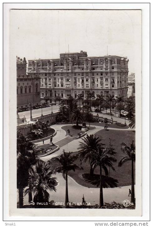 AMERICA BRAZIL SAO PAOLO THE ESPLANADA HOTEL Nr. 12 OLD POSTCARD - São Paulo