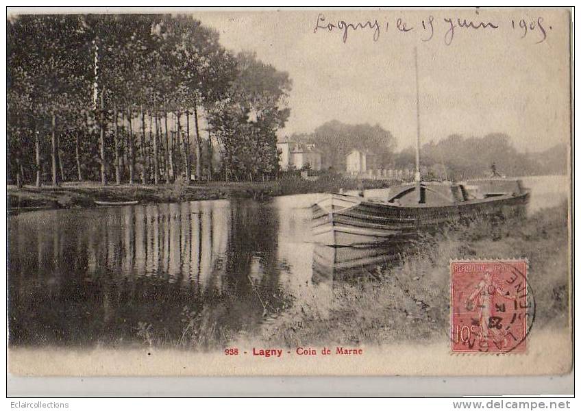 Lagny Sur Marne  77    Navigation Fluviale  Péniche Canaux Pont - Lagny Sur Marne