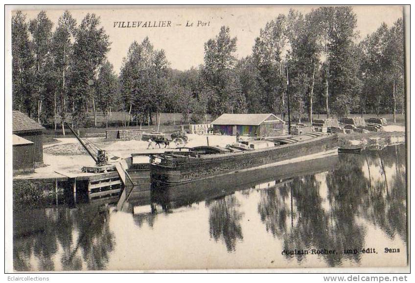 Villevallier  89    Navigation Fluviale  Péniche Canaux Pont - Autres & Non Classés